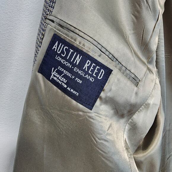 Austin Reed London Sport Coat Blazer Jacket Mens 43R Brown Tweed Academia Dapper - Picture 15 of 15